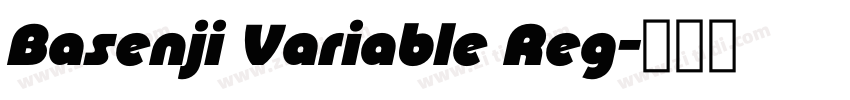 Basenji Variable Reg字体转换